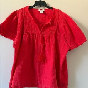 Calypso St. Barth Vibrant Red Blouse